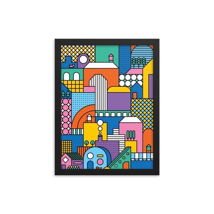 Busy City Framed Print